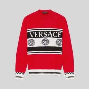 SOLD Versace Intarsia Wool Sweater size 54